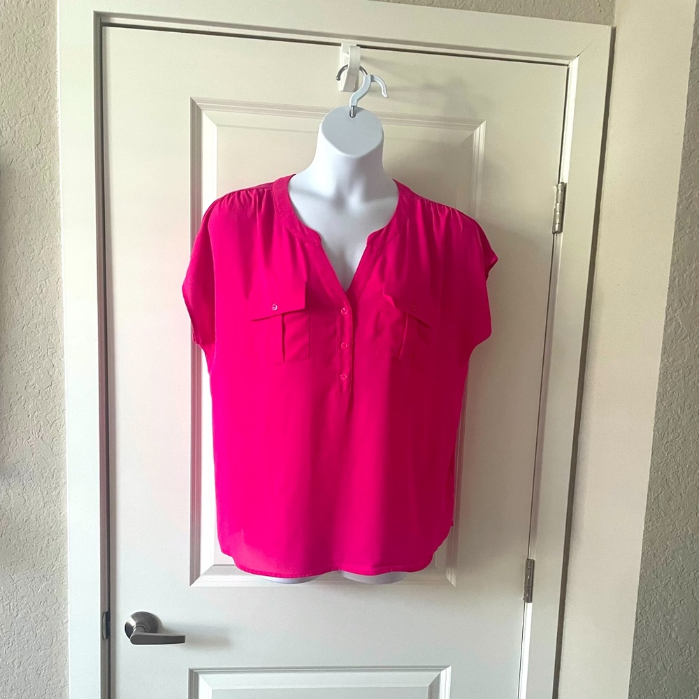 INC Hot Pink blouse